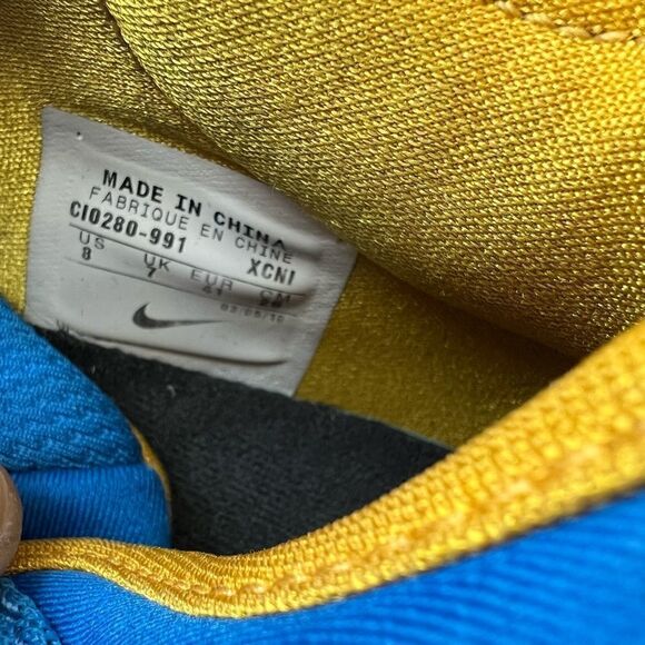 Men's 2018 Nike PG 2 Yellow /Red/Bue Cushioned Basketball Shoes Size 8 - Picture 6 of 6